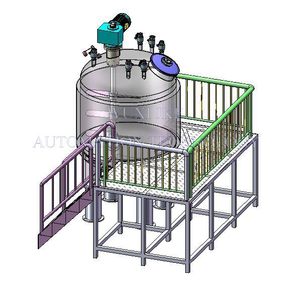 Posoda za mešanje iz nerjavečega jekla s črpalko